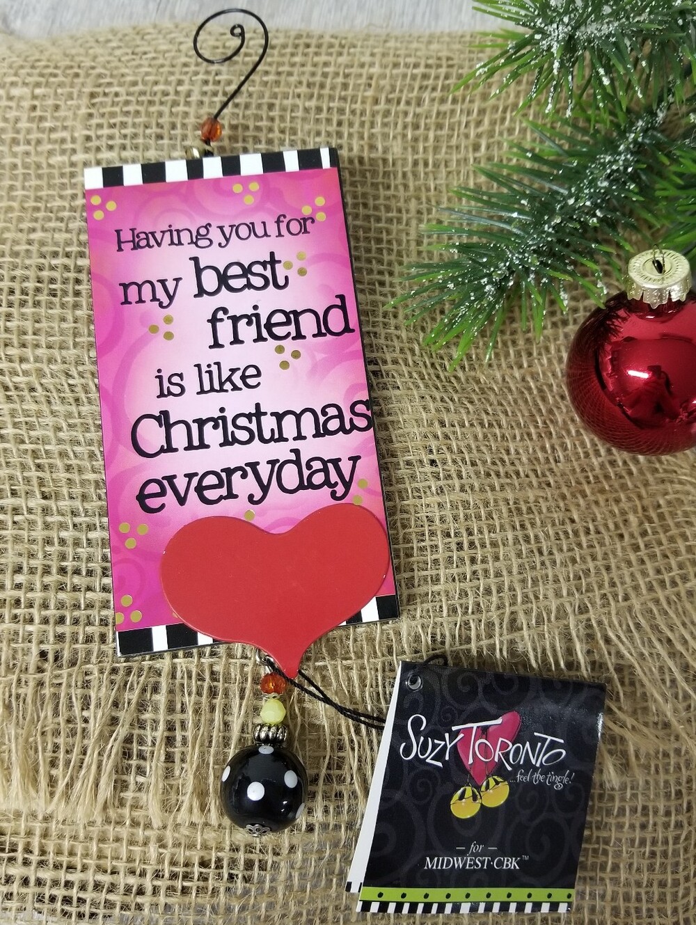 "Best Friend" Holiday Hanging Plaque/ Ornament